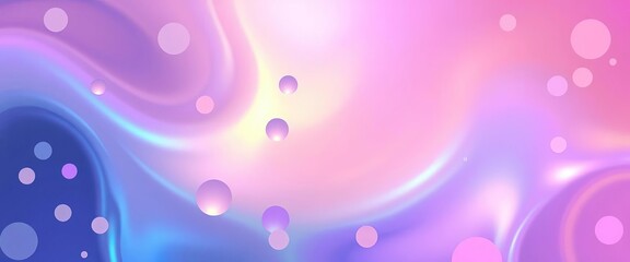 Wall Mural - iridescent holographic circles on fluid color gradient backgrounds vector illustration set, reflecti