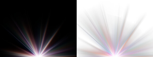 Wall Mural - png light crystal glass effect with sparkle bokeh crystal and rainbow light. png neon transparent di