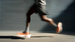 © standret - Dynamic motion of a runner captured in a blurred urban scenery setting