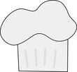 © VH_World - A flat style vector illustration of a classic white chef hat, also known as a toque, with a simple and clean outline.