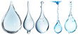 © Rawpixel.com - PNG Five clear water droplets in various shapes and sizes element set on transparent background.