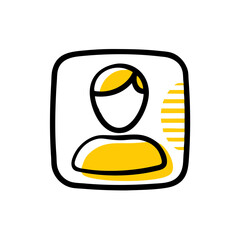Wall Mural - profile icon on transparent background for web and graphic design