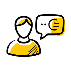 Wall Mural - user chat icon on transparent background for web and graphic design
