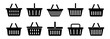 © stoker - Shopping basket icon set. Buy on market or supermarket. Shopping basket. Vector illustration