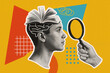 © Running opossum - Creative collage representing the exploration of knowledge and creativity, symbolizing the power of learning and critical thinking
