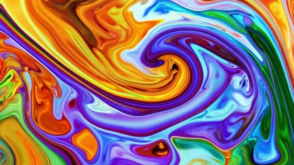 Wall Mural - vibrant abstract swirls of colorful fluid patterns in bold hues creating a dynamic visual experience