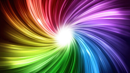 Wall Mural - radiant burst of color light particles in vibrant swirl, creating mesmerizing effect that captivates