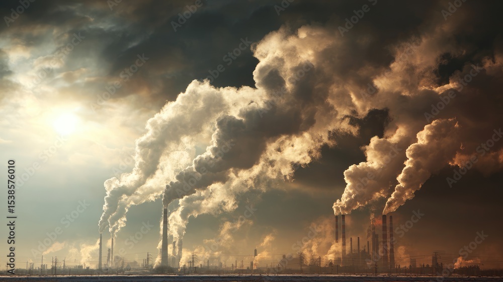 Pollution Is Rising Fotografie Environmental Pollution: An evocative image capturing the ...
