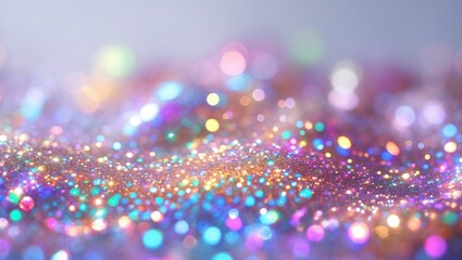 Wall Mural - abstract background featuring vibrant, shimmering sparkles with a soft bokeh effect