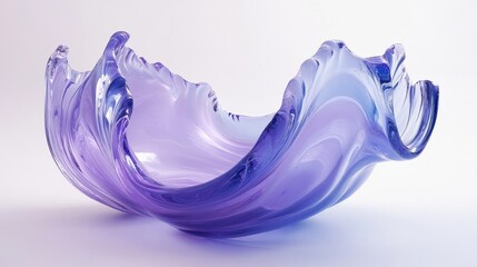 Wall Mural - purple and blue abstract technology wave background with flowing digital lines and smooth gradient l