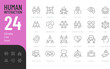 © Vectuz - Human Interaction Line Editable Icons set. Vector illustration in modern thin line style of people related icons: communication, connection, relationships, and more. Isolated on transparent background