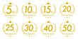© Studio MUSUBI - 周年・10周年・15周年・20周年・25周年・30周年のアニバーサリーロゴ(anniversarry logo エンブレム 月桂樹 お祝い ベクター 編集可能 シンプル モノクロ 金)