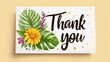 © Shivani - A luxurious card design with the text 'Thank you' on a bright, simple pastel background