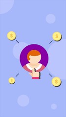 Wall Mural - Hand clicking on customer icons, representing the process of converting potential customers into paying clients.