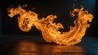 © AbstractAI - Fire flames on black background. Fire sparks background. Abstract dark fire flames background. Flames blazing background.