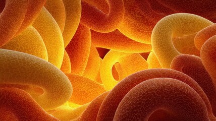 Wall Mural - abstract colorful background with flowing curves and layers