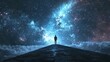 © Andi - Solitary figure stands on a celestial pathway.