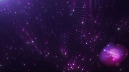 Wall Mural - abstract purple background with flowing particles and radiant beams, evoking a futuristic and cosmic