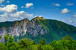 © Michael J Magee - 2025-06-03 VIEW OF MOUNT SI WITH LUSH TREES AND EXPOSED ROCK ON THE SIDE OF THE MOUNTAIN WITH A NICE SKY IN NORTH BEND WASHINGTON