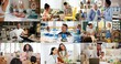 © peopleimages.com - People, collage or global skills with profession for community difference, inclusion or variety. Group, international or diversity with occupation or talent for helpful service, change or development