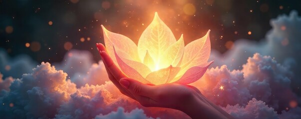 Wall Mural - intriguing ethereal form, radiating gentle light, embodying serenity and inner peace a visual repres