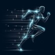 © Sandra - Minimalist runner with star trail vector