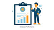 © MdJayedBin - Employee Performance Review Growth Chart, Star Rating, Success