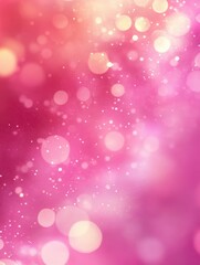 Wall Mural - abstract pink background with blurry bokeh lights, festive celebration banner