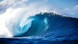 © UmerDraz - Ocean wave crashing blue sea water powerful wave surfing water sport aquatic nature background seascape