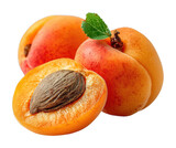 Juicy apricot harvest orchard food bright natural light freshness concept cut out png
