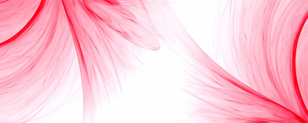 Wall Mural - pink abstract wave line hair texture line art background. vibrant pink, white abstract fractal art w