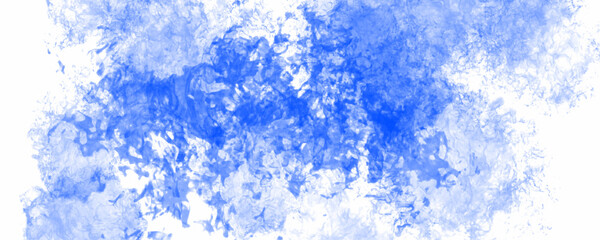 Wall Mural - blue watercolor splash. vibrant blue watercolor splash on white background - artistic stain & abstra