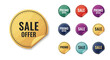 © charli - Colorful Sale Offer Stickers Vector Design Elements for Promotions