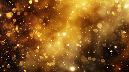Wall Mural - golden bokeh lights shimmer softly, creating dreamy and magical atmosphere filled with warmth and el