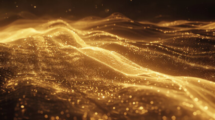 Wall Mural - gentle curve motion animation with soft glowing wave, creating mesmerizing visual experience