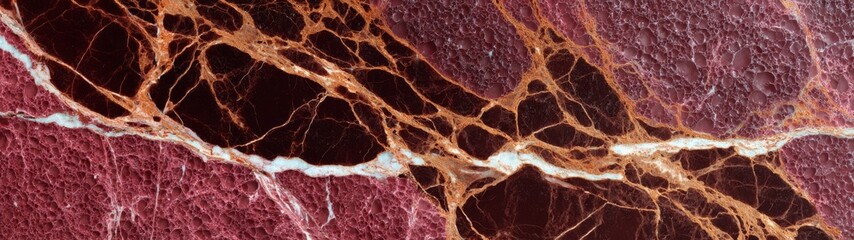 rosso levanto marble with rich red base and intense white-gold vein network