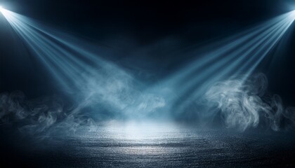 Wall Mural - dramatic lighting through smoke