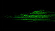 © hiten666 - Green digital glitch data stream on black background. Abstract matrix style motion graphic element for technology concept.