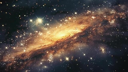 Wall Mural - a cosmic view of a galaxy and nebula, featuring stars and planets in the universe.