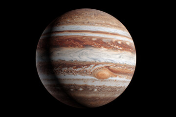 Jupiter on black background