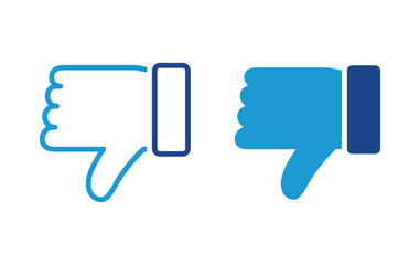 Wall Mural - dislike icon vector. thumb down icon