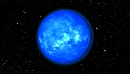 blue planet with space background.