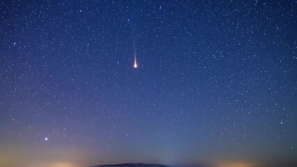 Wall Mural - Shooting star in the night sky