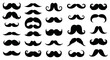© Avra - Mustache hipster icon set. Whisker icons. Flat black mustache icon collection. Different mustache. Vector Illustration