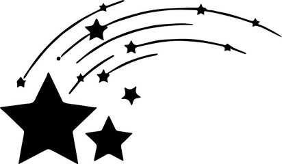 black and white stars