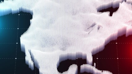 Wall Mural - usa ai mapping analytics digital visualization worldwide computing technology