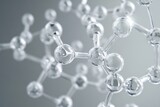 Gray transparent molecule model over grey