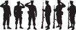 © Zalema - Standing soldier silhouette vector military man