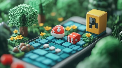 mobile game development visual concept showcasing game design coding app development technology gami