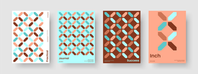Wall Mural - creative book cover layout. modern flyer template. geometric poster design. background. business pre